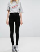 Cheap Monday High Waist Super Skinny Jean With No Pocket - Black