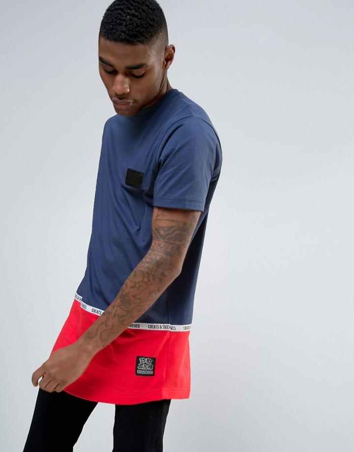 Cheats & Thieves Britannia Panel T-shirt - Blue