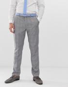 River Island Wedding Slim Suit Pants In Gray Check