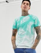 D-struct Palm Fade Out T-shirt - Blue