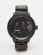 Armani Exchange Black Ice Atlc Watch In Stainless Steel Ax1365 - Black