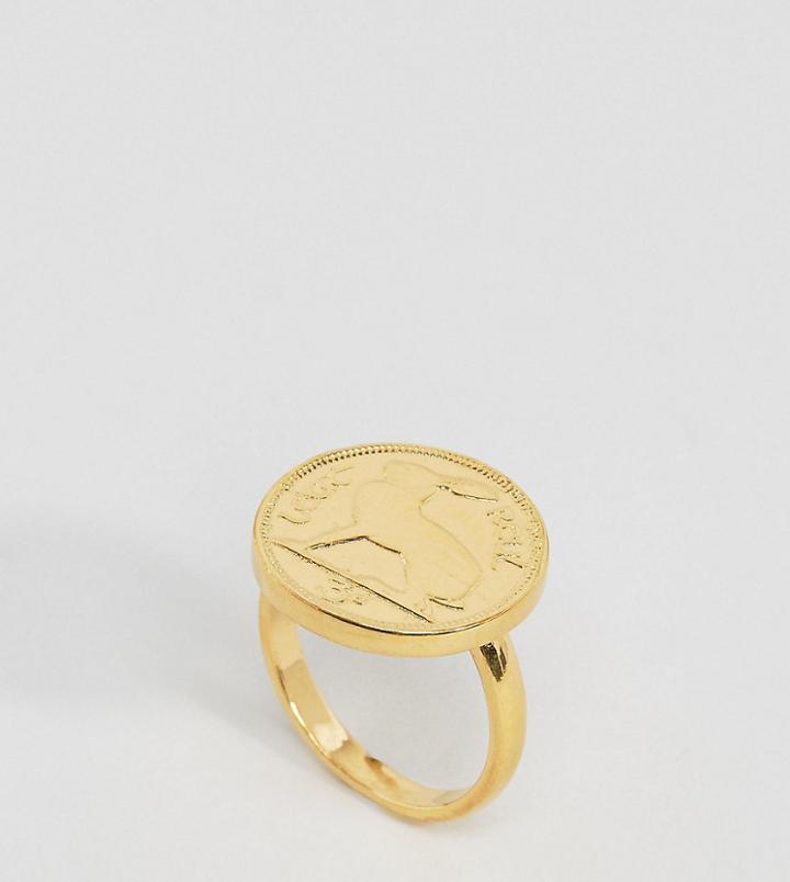 Katie Mullally Gold Irish Coin Ring - Gold