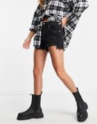 Levi's 501 Frayed Hem Original Shorts In Black
