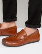 Base London Panama Leather Tassel Loafers - Tan