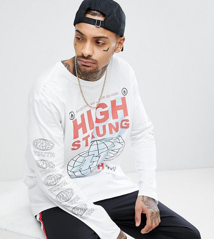 Reclaimed Vintage Inspired Long Sleeve T-shirt In White - White