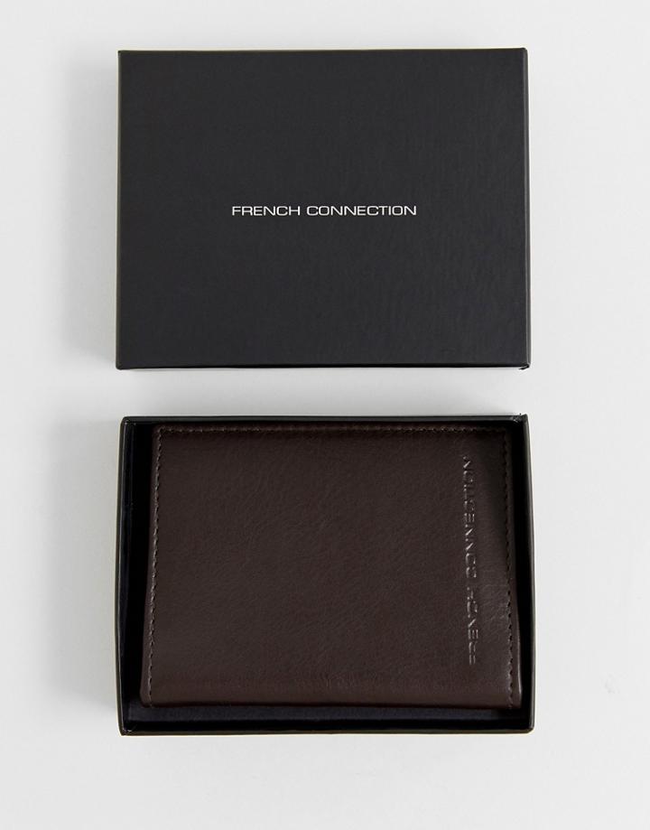 French Connection Premium Folded Cardholder-brown