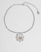 Krystal London Swarovski Crystal Iconic Flower Necklace - Clear