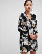 Rare Floral Printed Swing Dress - Black