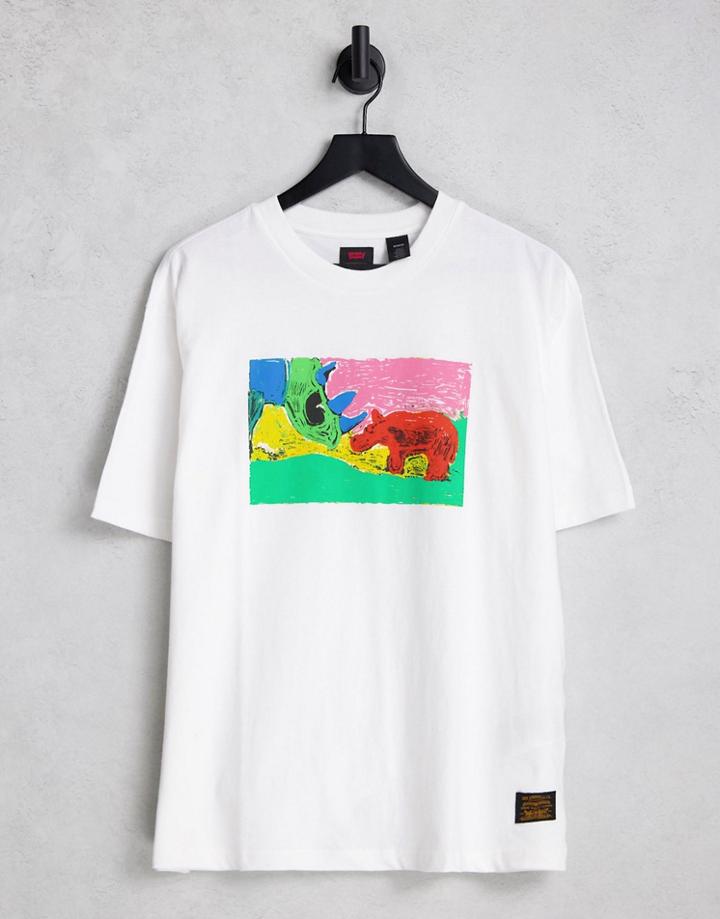 Levi's Skate T-shirt With Chest Print In White