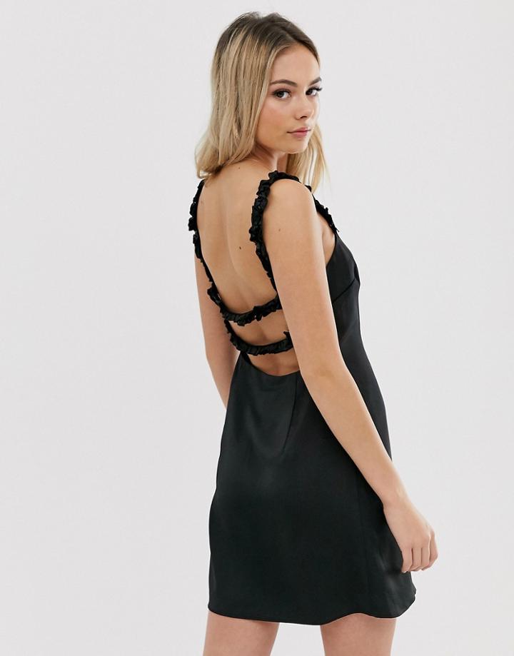 The East Order Tammy Open Back Mini Dress - Black