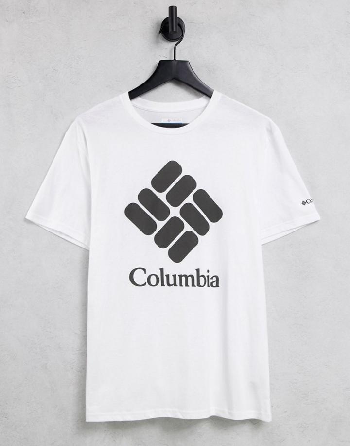 Columbia Logo Trek T-shirt In White