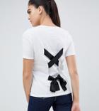 Noisy May Tall Tie Back T-shirt - White