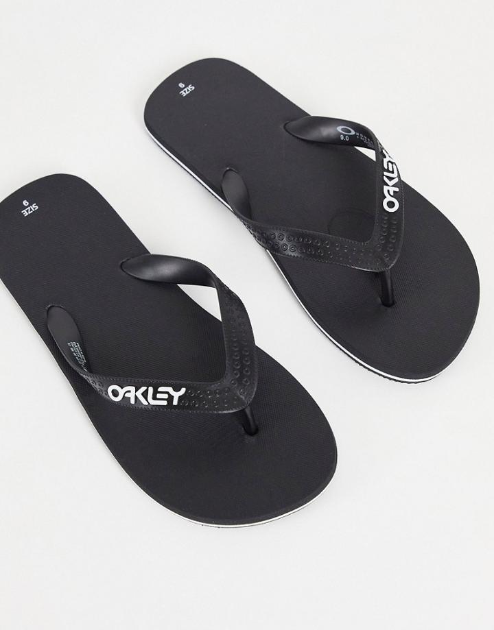 Oakley Goldenoak Flip Flops In Black
