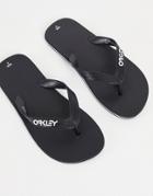 Oakley Goldenoak Flip Flops In Black