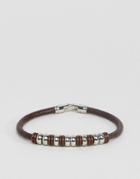 Seven London Brown Bead & Leather Bracelet - Brown