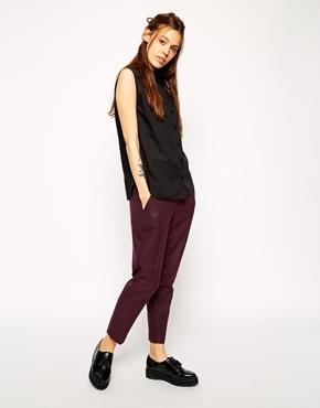 Asos Premium Ankle Grazer Pant - Berry