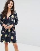 Ba & Sh Printed Smock Dress - Black