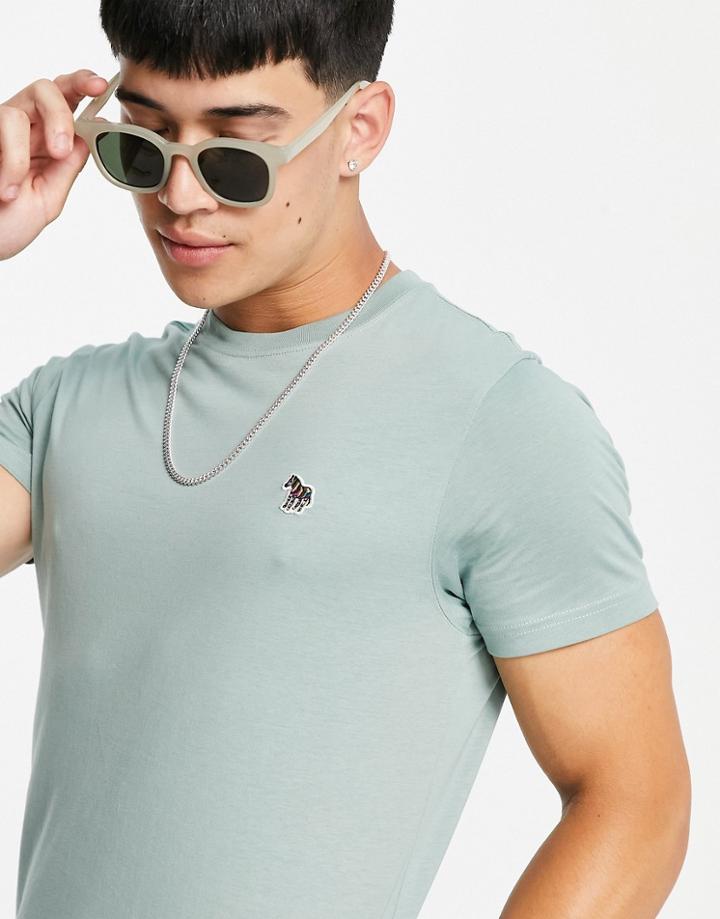 Ps Paul Smith Zebra Logo T-shirt In Mint-green