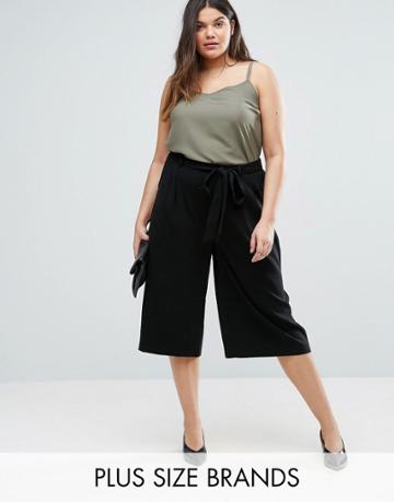 Elvi Plus Culottes - Black