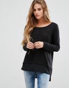 Only Jessy Jess Long Sleeved Layered Top - Black