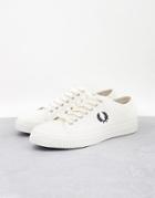 Fred Perry Hughes Low Canvas Sneakers In White