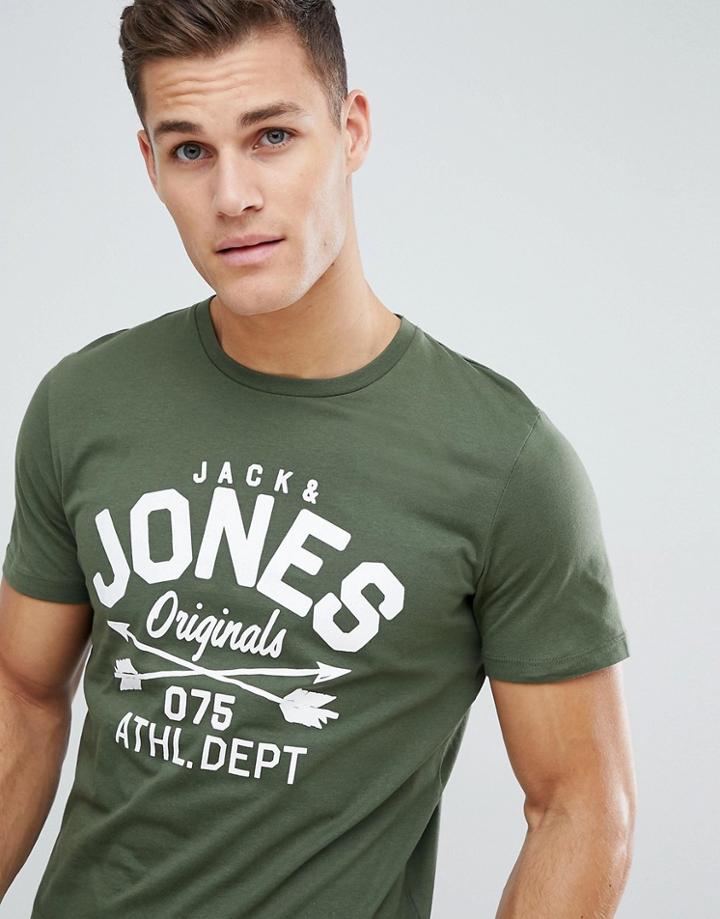 Jack & Jones Logo Crew Neck T-shirt - Green