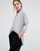 Y.a.s Lounge Knot Top - Gray