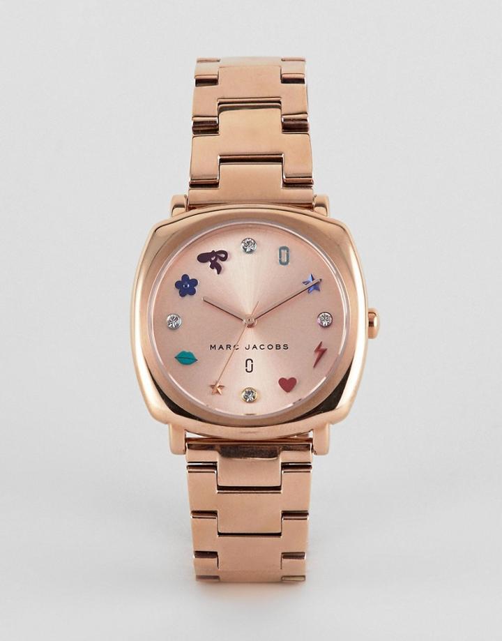 Marc Jacobs Mj3550 Mandy Bracelet Watch In Rose Gold - Gold
