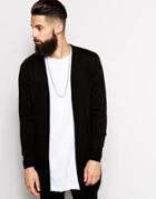 Asos Super Longline Cardigan - Black