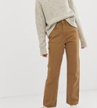 Weekday Row Slim Straight Jeans With Organic Cotton In Camel