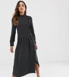 Vero Moda High Neck Button Detail Midi Dress