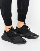 Adidas Originals Black Tubular Entrap Sneakers In Black - Black