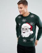 Threadbare Singing Santa Holidays Sweater - Green