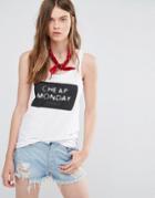 Cheap Monday Front Tank T-shirt - White