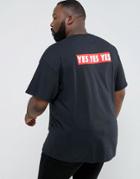 New Love Club Plus Yes Back Print T-shirt - Black