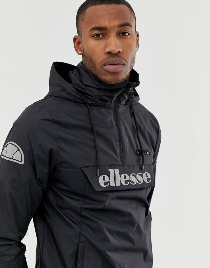 Ellesse Ion Overhead Jacket With Reflective Logo In Black