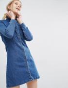 Dr Denim Fonda Denim Shirt Dress - Blue