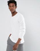 Troy Textured Sweater With Crew Neck - White
