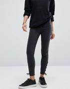 New Look Lace Up Skinny Jeans - Black