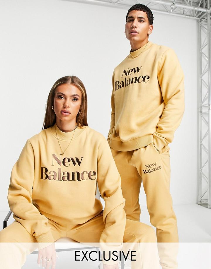 New Balance Cookie Sweatshirt In Tan-neutral