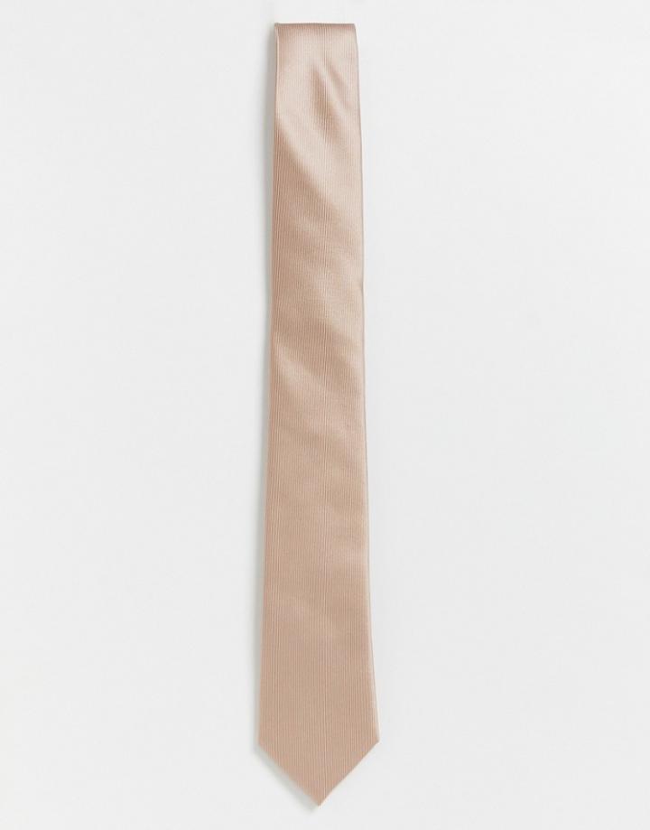 Gianni Feraud Plain Satin Tie - Pink