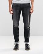 Replay Anbass Slim Jeans Stretch Washed Black - Washed Black