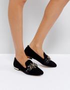 Carvela Lottie Black Patent Embellished Ballet Flats - Black