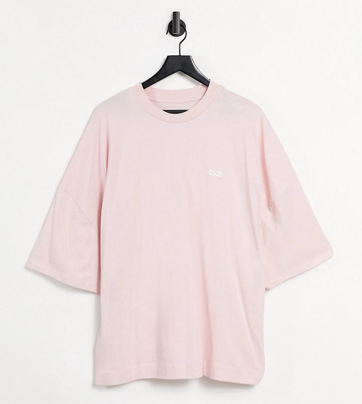 Asos 4505 Curve Icon Oversized Cotton T-shirt-orange