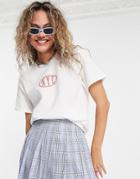 Daisy Street T-shirt With Contrast 90s Nyc Graphic-white