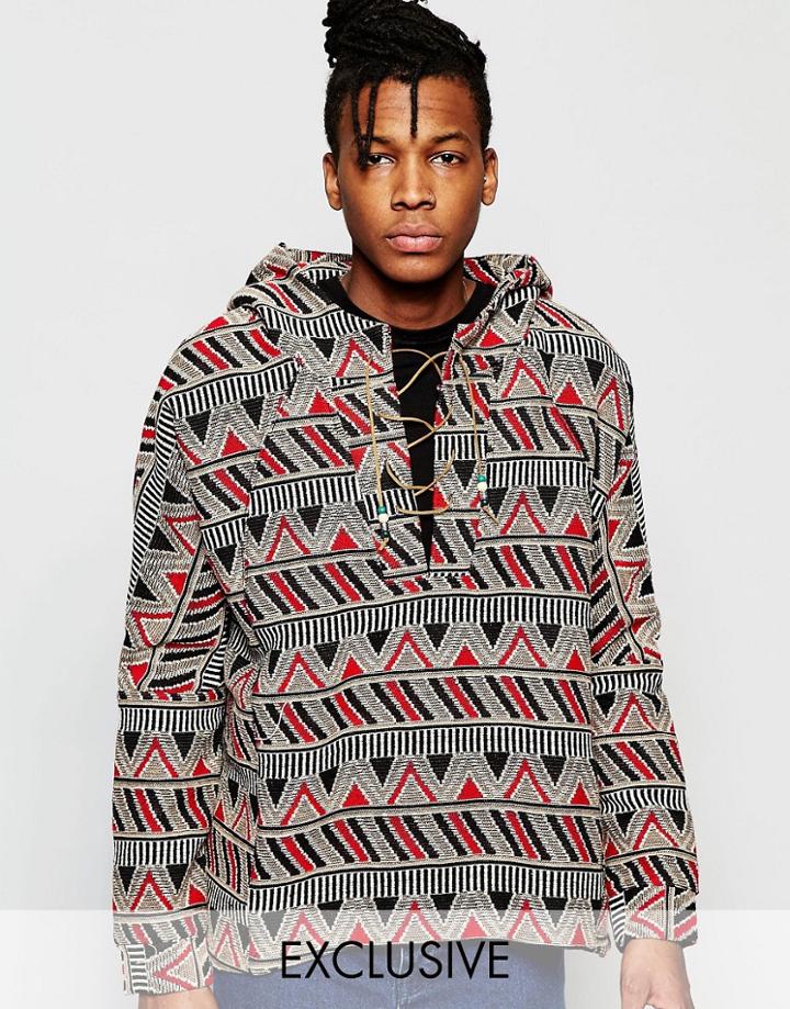 The New County Geo-tribal Hoodie - Red