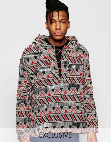 The New County Geo-tribal Hoodie - Red