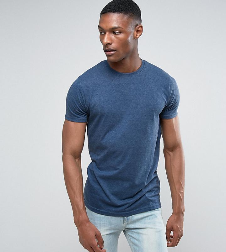 Brave Soul Tall Marl T-shirt - Green