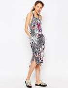 Asos Africa X Chichia Halter Shift Dress In Animal Face Print - Multi