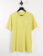 Nike Club T-shirt In Dusty Yellow